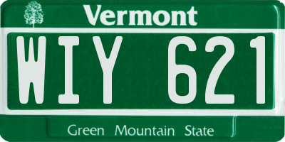 VT license plate WIY621
