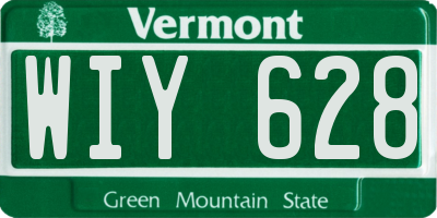 VT license plate WIY628