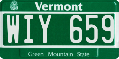 VT license plate WIY659