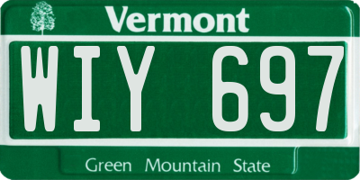 VT license plate WIY697