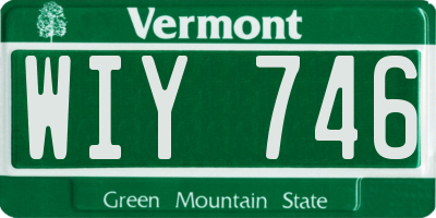VT license plate WIY746