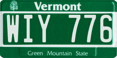 VT license plate WIY776