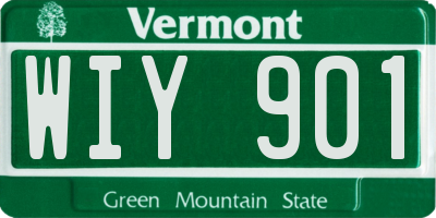 VT license plate WIY901