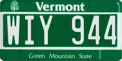VT license plate WIY944