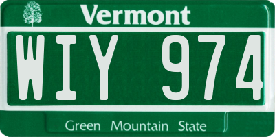 VT license plate WIY974