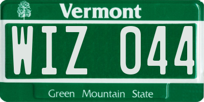 VT license plate WIZ044