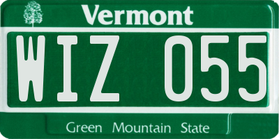 VT license plate WIZ055
