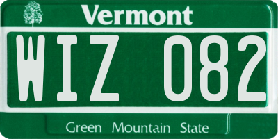 VT license plate WIZ082