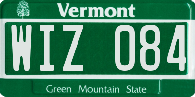 VT license plate WIZ084
