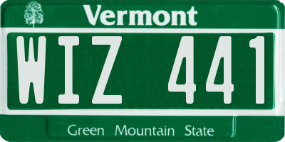 VT license plate WIZ441