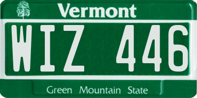 VT license plate WIZ446