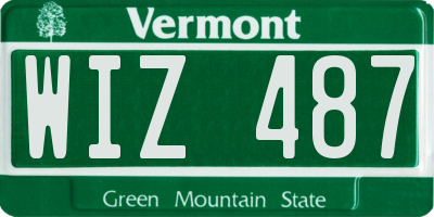 VT license plate WIZ487