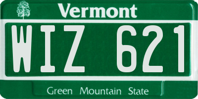 VT license plate WIZ621