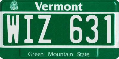VT license plate WIZ631
