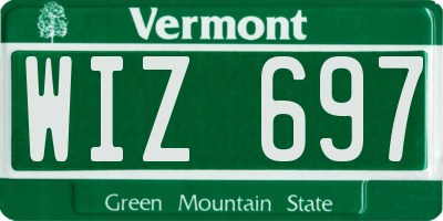 VT license plate WIZ697