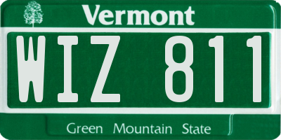VT license plate WIZ811