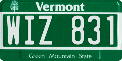 VT license plate WIZ831