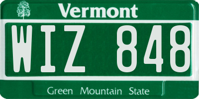 VT license plate WIZ848
