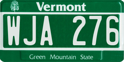 VT license plate WJA276