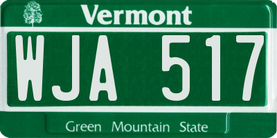 VT license plate WJA517