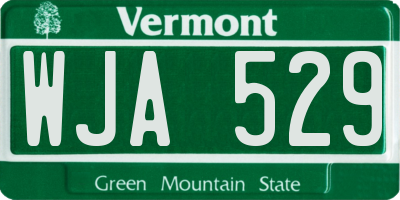 VT license plate WJA529