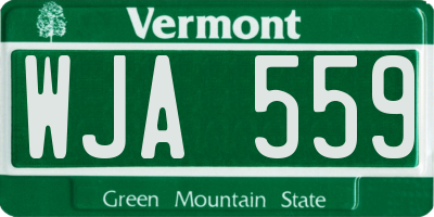 VT license plate WJA559