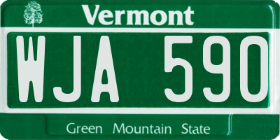 VT license plate WJA590