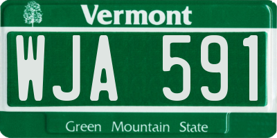 VT license plate WJA591