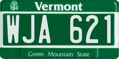 VT license plate WJA621