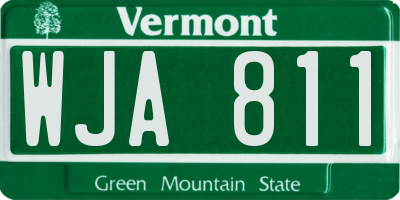 VT license plate WJA811