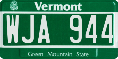 VT license plate WJA944