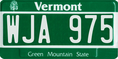 VT license plate WJA975