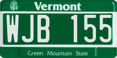 VT license plate WJB155