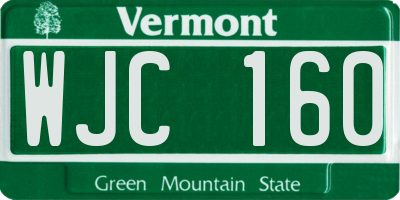 VT license plate WJC160