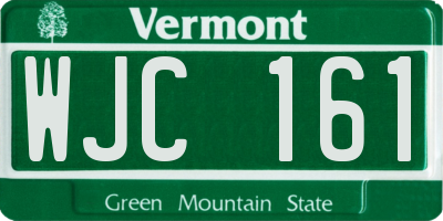 VT license plate WJC161