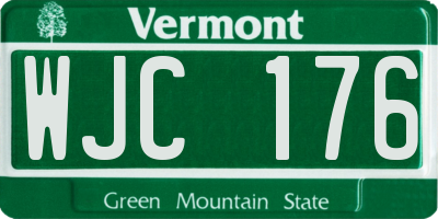 VT license plate WJC176