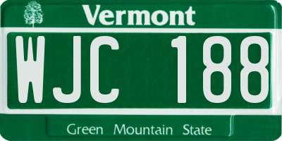 VT license plate WJC188