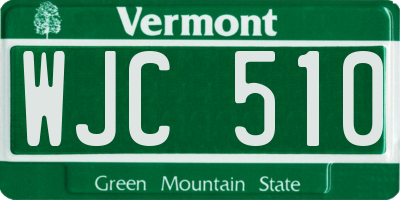 VT license plate WJC510