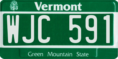 VT license plate WJC591