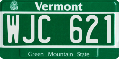 VT license plate WJC621
