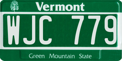 VT license plate WJC779