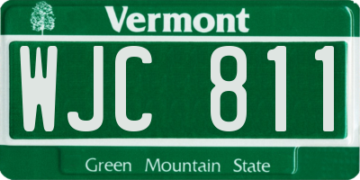 VT license plate WJC811