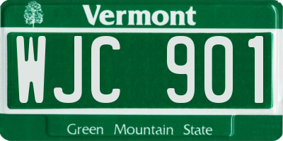 VT license plate WJC901