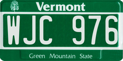 VT license plate WJC976
