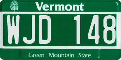 VT license plate WJD148
