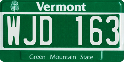 VT license plate WJD163