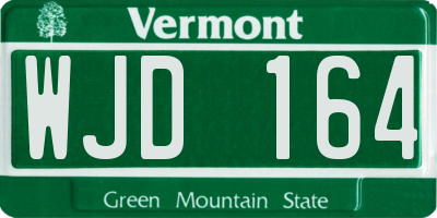 VT license plate WJD164