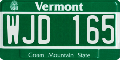 VT license plate WJD165