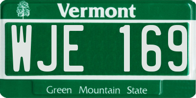 VT license plate WJE169
