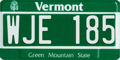 VT license plate WJE185